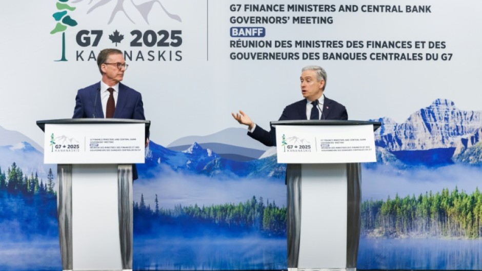 Tiff Macklem Governor of the Bank of Canada and Fracois-Philippe Champagne, Canada's Minister of Finance at the G7 in Banff