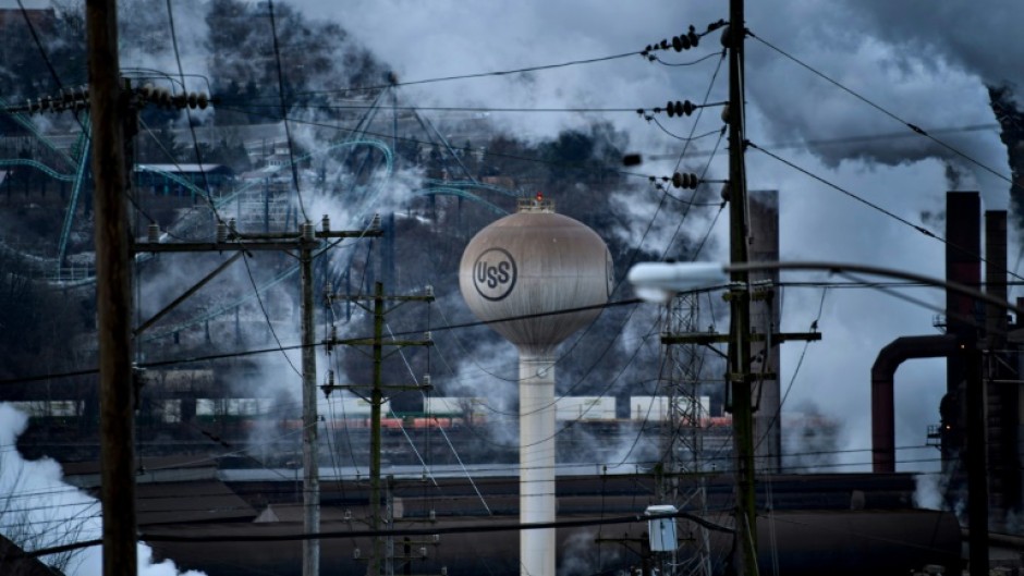 A view of the US Steel Edgar Thomson Works on January 21, 2020, in North Braddock, Pennsylvania