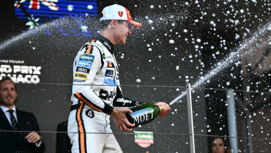 Chilled champagne: Lando Norris showed a cold side to secure Monaco victory