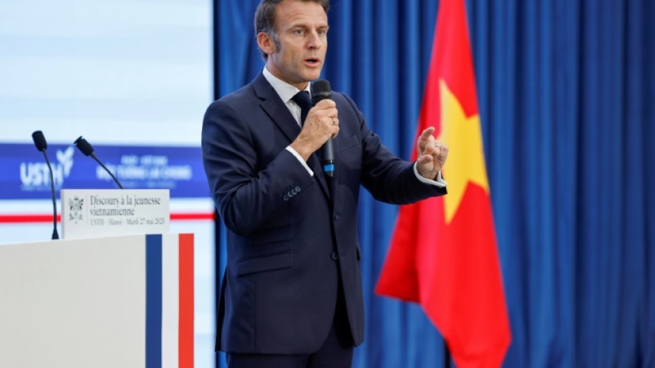 Macron is in Vietnam as part of a six-day Southeast Asian tour that includes Indonesia and Singapore