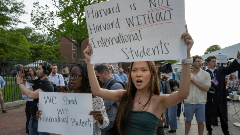 The suspension of visa processing came as Harvard students protested on Tuesday after the government said it intended to cancel all remaining financial contracts