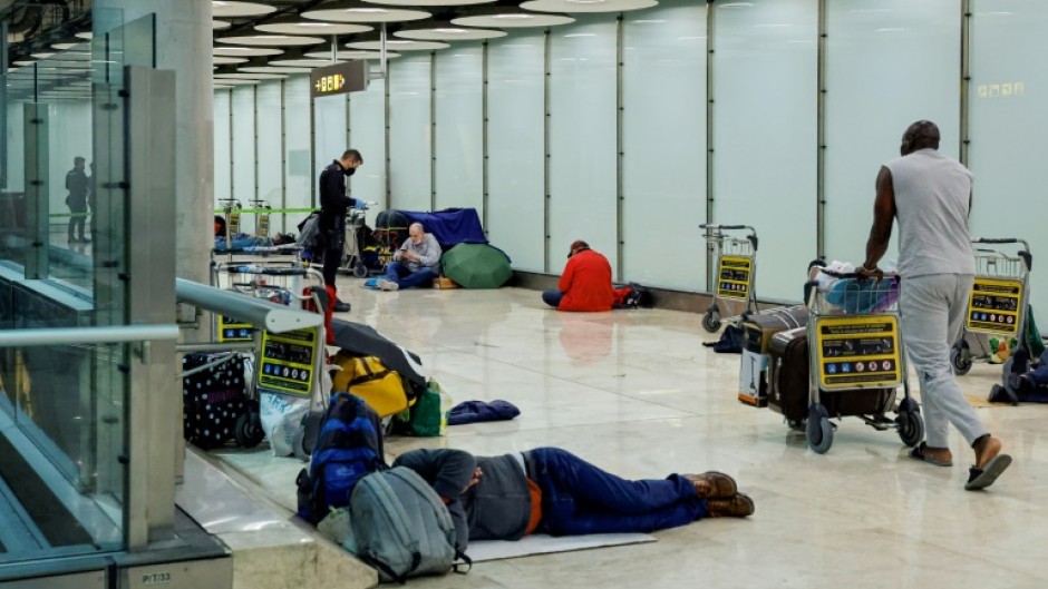 A recent survey by a Catholic charity found that more than 400 people were sleeping rough in Madrid's airport
