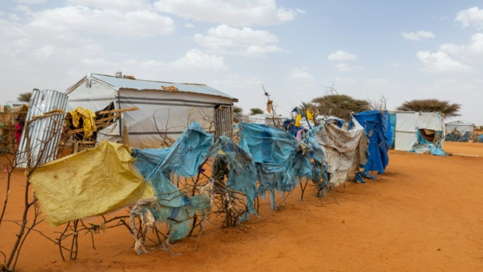 A temporary shelter at the Touloum refugee camp in Chad's Wadi Fira province, which has seen an influx of Sudanese refugees in the last month
