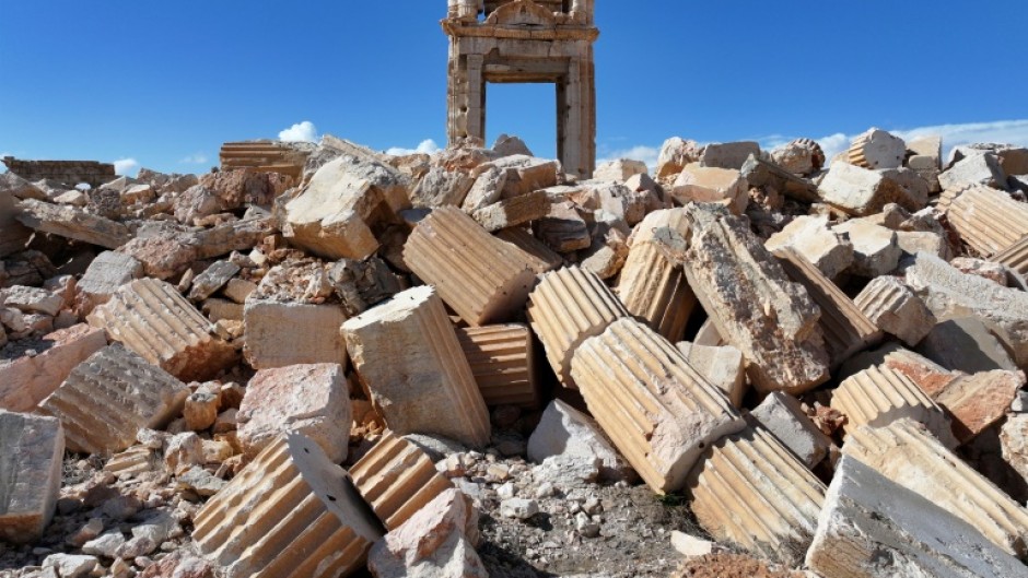 The ancient ruins of Palmyra in central Syria were damaged and looted by the Islamic State group