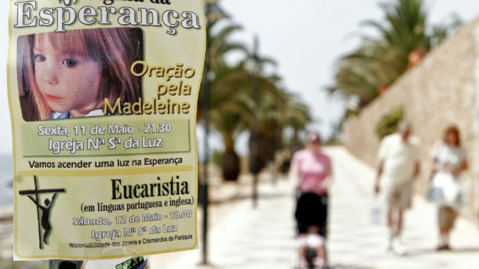 Three-year-old Madeleine McCann disappeared from a resort in southern Portugal in May 2007