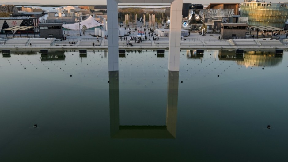 A photo taken on April shows a general view of the waterfront area of the World Expo, that has suspended shows because of high levels of bacteria