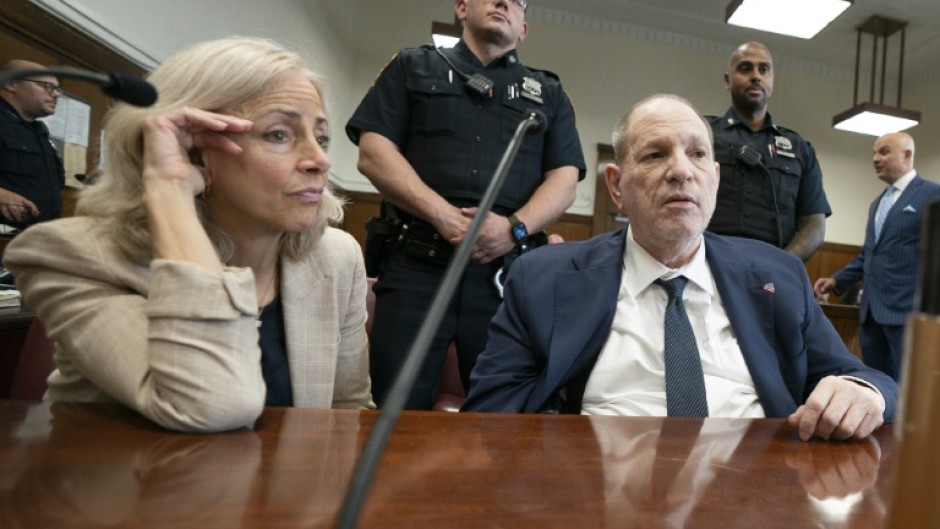 Disgraced former Hollywood film producer Harvey Weinstein appears in Manhattan criminal court during his rape and sexual assault re-trial in New York on June 11, 2025