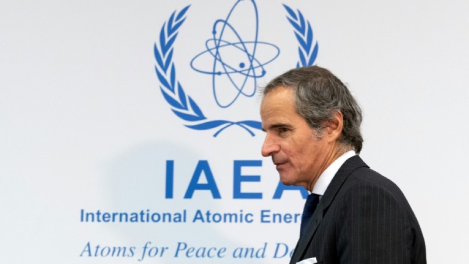 Rafael Grossi, Director General of the International Atomic Energy Agency (IAEA) arrives at a Board of Governors meeting in Vienna