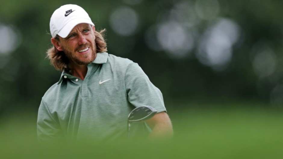 England's Tommy Fleetwood fired a five-under par 65 to grab a share of the lead after the second round of the PGA Tour's Travelers Championship