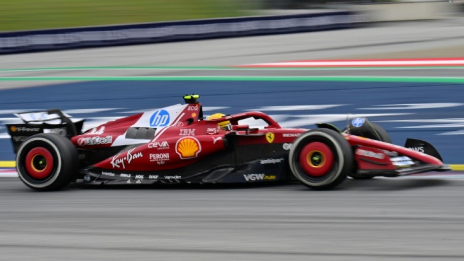 Ferrari's Lewis Hamilton was 10th in second practice at the Austrian Grand Prix
