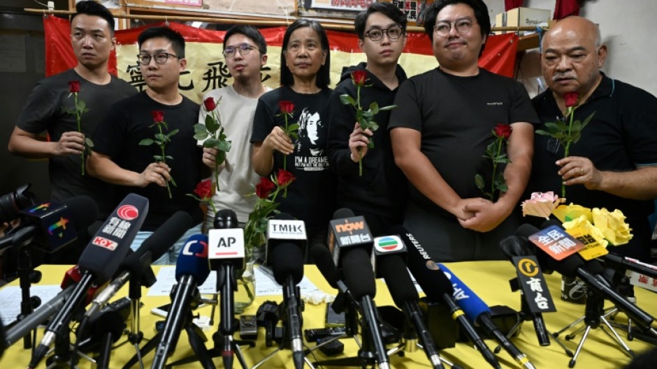 Members of the League of Social Democrats, which championed democratisation and grassroots issues in Hong Kong's legislature and on the streets