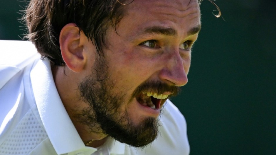 Russia's Daniil Medvedev was beaten in the Wimbledon first round on Monday