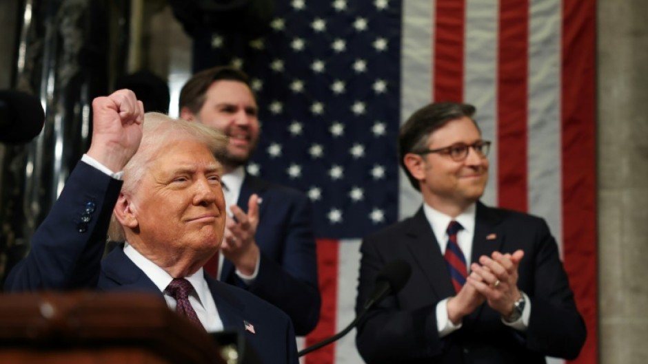 US President Donald Trump (left) is relying on Speaker Mike Johnson (right) to shepherd his signature bill through the House