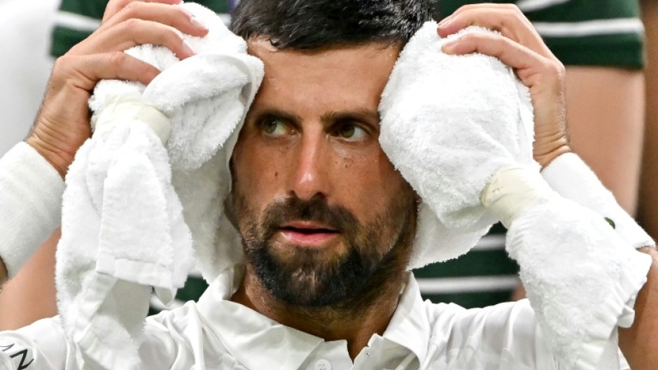 Serbia's Novak Djokovic kept his cool during his first-round win at Wimbledon