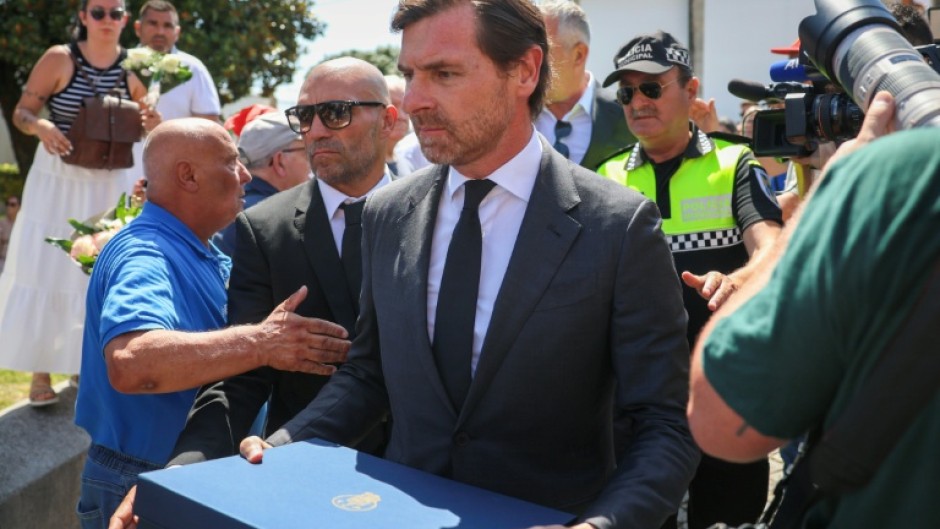 Porto president Andre Villas-Boas arrives at the funeral chapel for the wake of Diogo Jota and Andre Silva