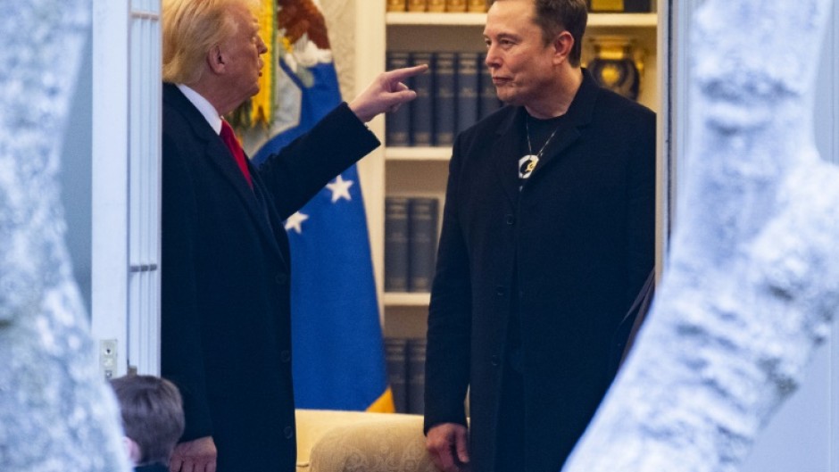 US President Donald Trump (L) and Elon Musk were once close allies, with the tech billionaire spending more than $200 million on the Republican's election campaign