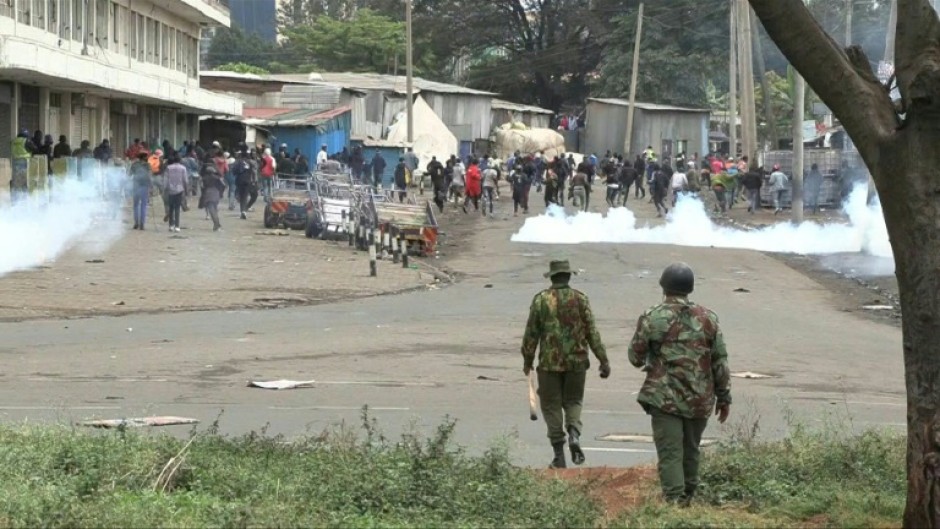 Kenya police use tear gas in Nairobi on uprising anniversary