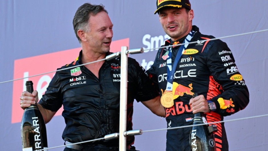Max Verstappen (right) has won the past four Formula One drivers' titles under the leadership of Christian Horner