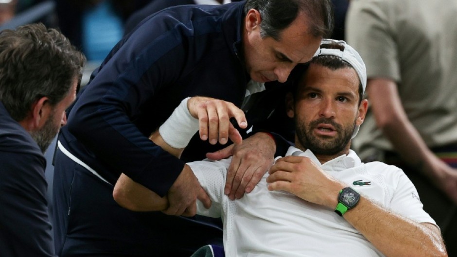 Grigor Dimitrov suffered more injury heartbreak at Wimbledon
