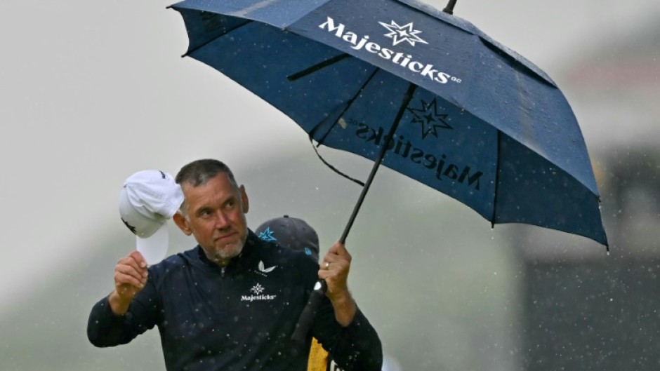 Lee Westwood braved difficult conditions in his first major appearance for three years