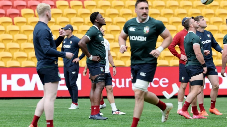 British and Irish Lions' players train ahead of the first Test against Australia