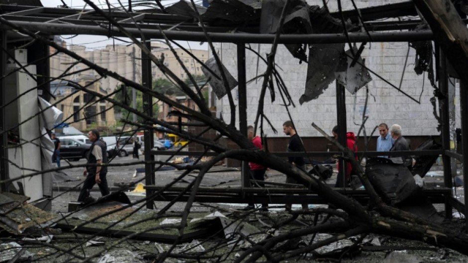 Four districts of the city were attacked, authorities said