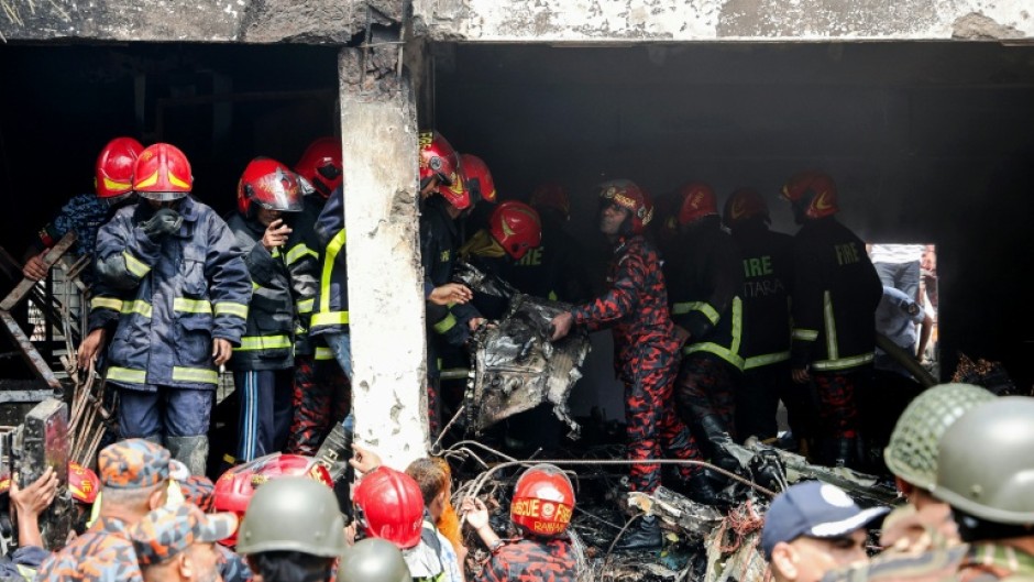 An AFP photographer at the scene saw fire and rescue officials taking away the injured students on stretchers