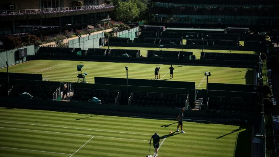 Wimbledon's grass courts during the 2025 tournament