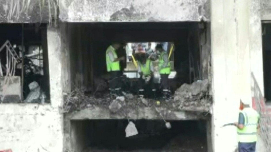 Scene of Bangladesh fighter jet crash as death toll rises to 27