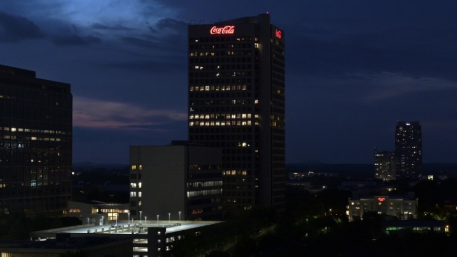 Partial view of the Coca-Cola Company's world headquarters in Atlanta, Georgia on June 29, 2025