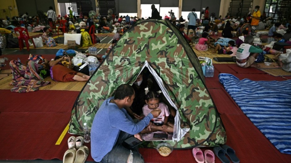 The Thai interior ministry said more than 100,000 people from four border provinces had been moved to nearly 300 temporary shelters
