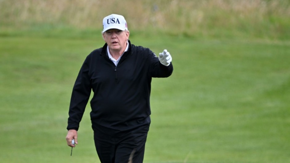 US President Donald Trump has no public meetings in the diary for Saturday so hit the golf course