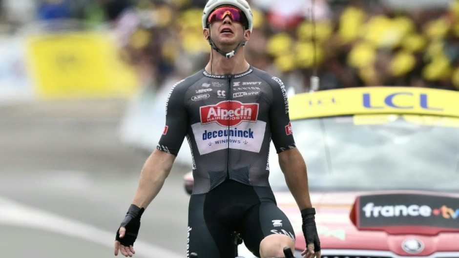 Australian rider Kaden Groves wins in the Jura