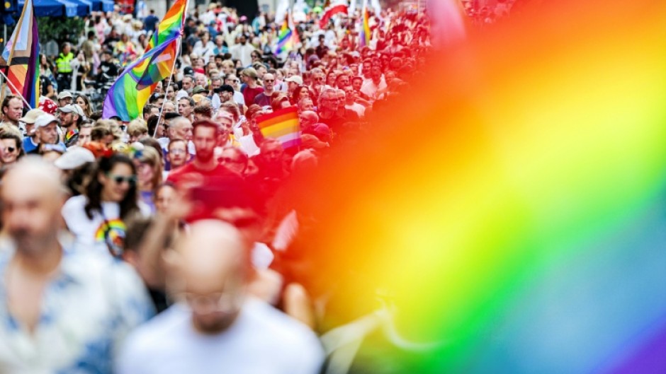 The Amsterdam pride march attracted thousands
