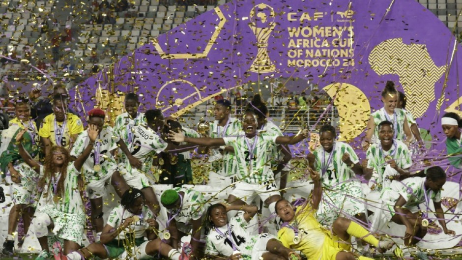 Nigeria celebrate their 10th Africa Cup of Nations title in 13 editions