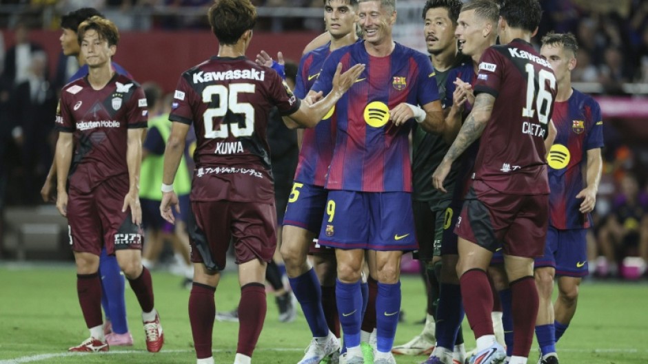 Barcelona beat Japan's Vissel Kobe 3-1 in a pre-season friendly on Sunday