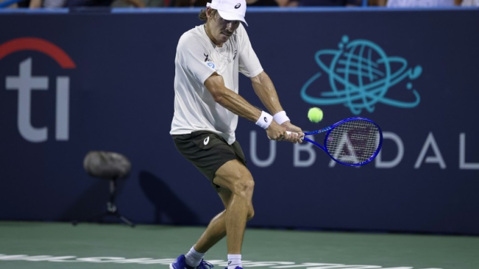 Alex De Minaur of Australia saved three match points on his way to victory at the ATP Tour DC Open in Washington