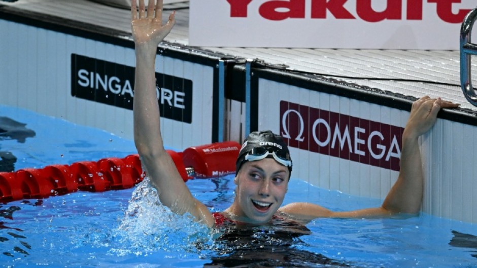 Gretchen Walsh completed a 50m-100m butterfly double at swimming's world championships in Singapore
