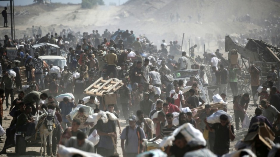 There has been chaos at the food distribution points run by the GHF