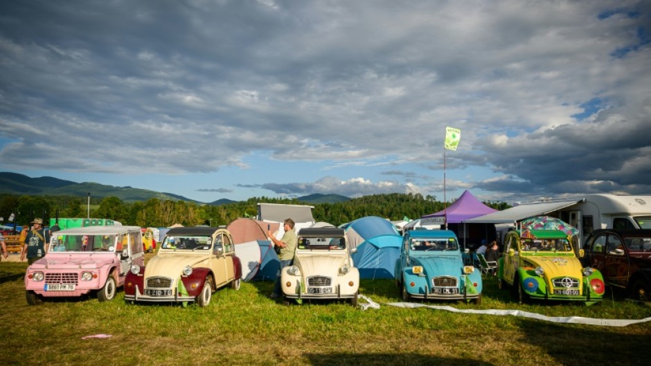 Citroen 2CVs at Postojna in Slovenia