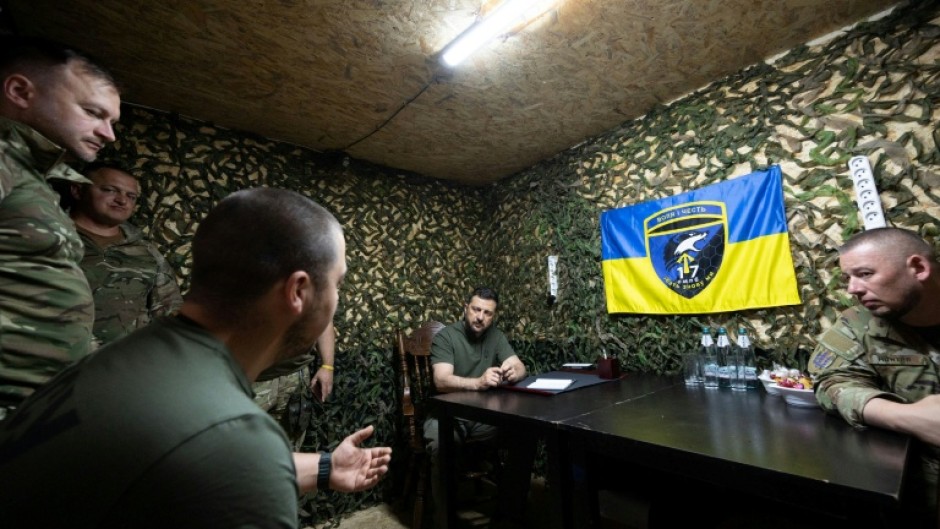 Ukraine's President Volodymyr Zelensky said he had visited the frontline in the Kharkiv region