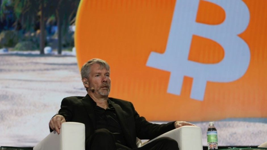 The US firm Strategy, co-founded by Michael Saylor (pictured), holds more than three percent of all bitcoin tokens, or over 600,000