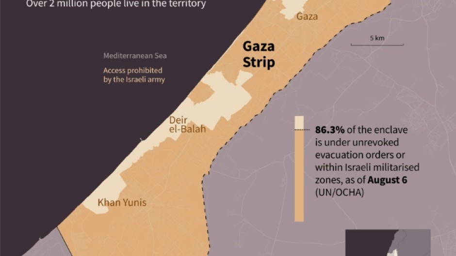 Most of Gaza is under evacuation orders or within militarised zones