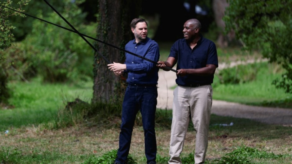Lammy and Vance went fishing at Chevening House