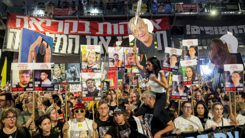 Relatives of hostages joined a protest in Tel Aviv calling for an end to the war