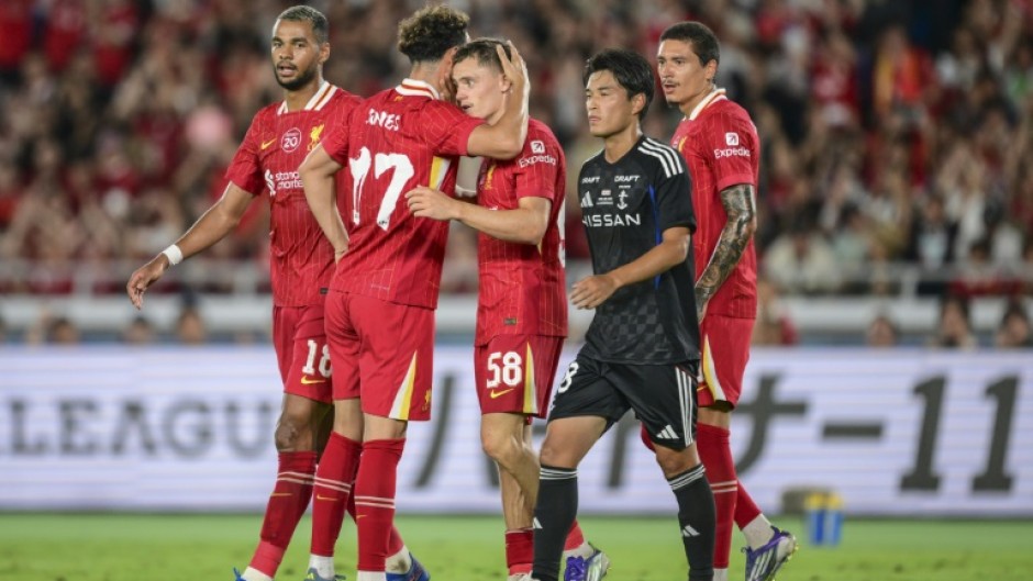 Liverpool's Florian Wirtz (C) has been named Germany's player of the year