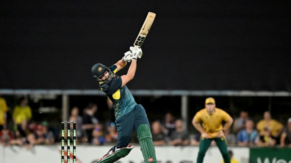 Australia's Tim David hit eight sixes in his 83 against South Africa