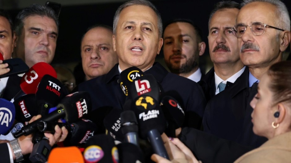 Interior Minister Ali Yerlikay (pictured here in 2024) said one person had died and dozens more had been injured