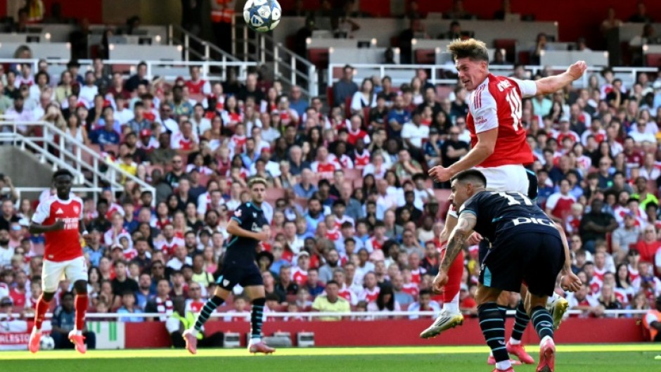 Viktor Gyokeres scoring for Arsenal in a pre-season freindly against Athletic