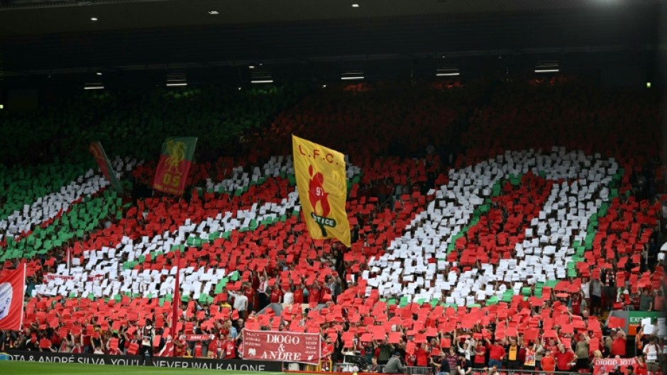 Liverpool fans paid tribute to Diogo Jota before kick-off